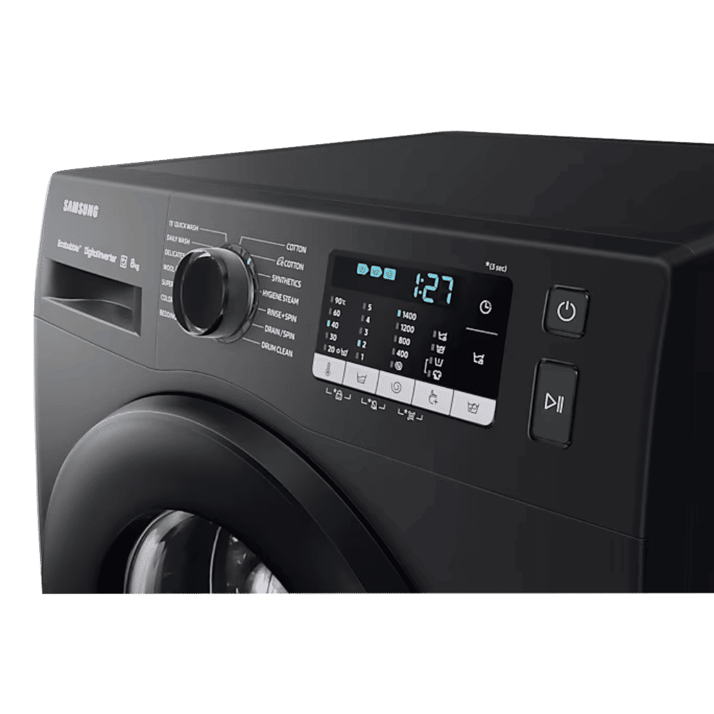 SAMSUNG 9 kg 5 Star Inverter Fully Automatic Front Load Washing Machine (WW90TA046AB1TL, Hygiene Steam, Diamond Drum, Black)_10