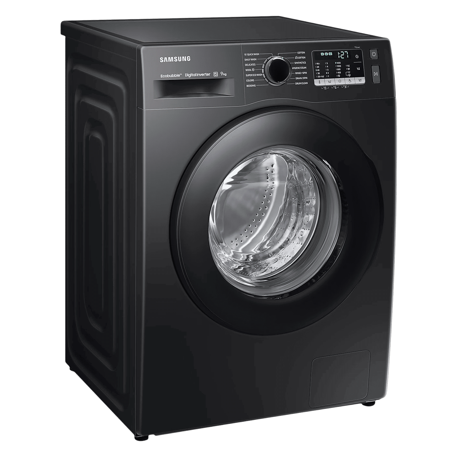 SAMSUNG 9 kg 5 Star Inverter Fully Automatic Front Load Washing Machine (WW90TA046AB1TL, Hygiene Steam, Diamond Drum, Black)_5