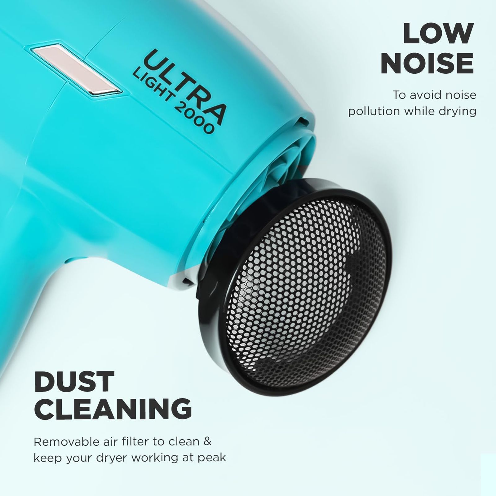 Ikonic Ultralight Hair Dryer with 3 Heat Settings and Cool Shot (Overheat Protection, Teal)_4