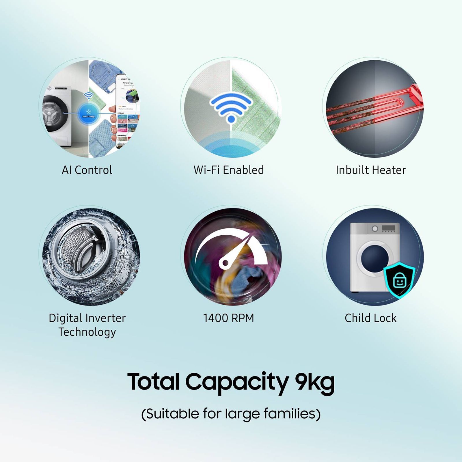 SAMSUNG 9 kg 5 Star Inverter Fully Automatic Front Load Washing Machine (WW90T504DAB1TL, Eco Bubble Technology, Black Caviar) SAMSUNG 9 kg 5 Star Inverter Fully Automatic Front Load Washing Machine (WW90T504DAB1TL, Eco Bubble Technology, Black Caviar)_12