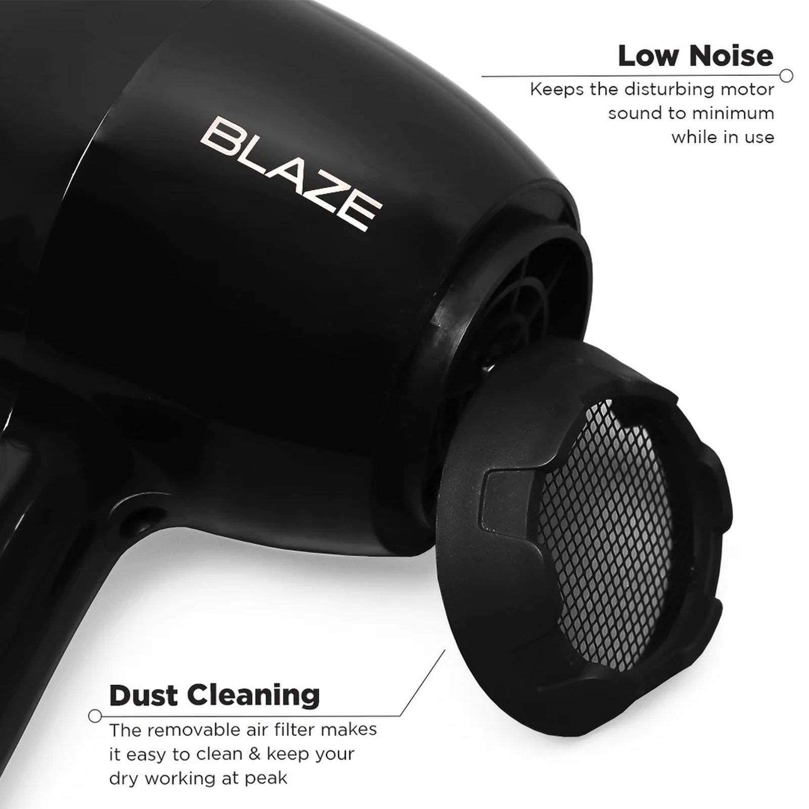 Ikonic Blaze Hair Dryer with 3 Heat Settings (Overheat Protection, Black)_6