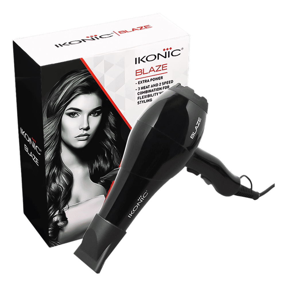 Ikonic Blaze Hair Dryer with 3 Heat Settings (Overheat Protection, Black)_9
