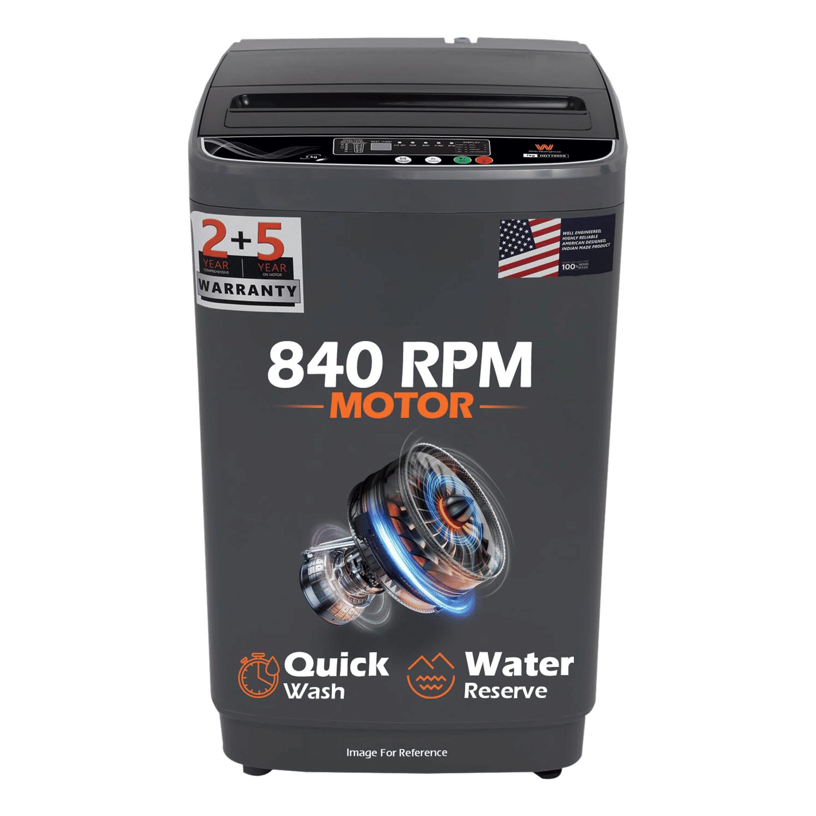 White Westinghouse 7 kg 5 Star Fully Automatic Top Load Washing Machine (HDT7000S, Water Reserve Technology, Grey) White Westinghouse 7 kg 5 Star Fully Automatic Top Load Washing Machine (HDT7000S, Water Reserve Technology, Grey)_1