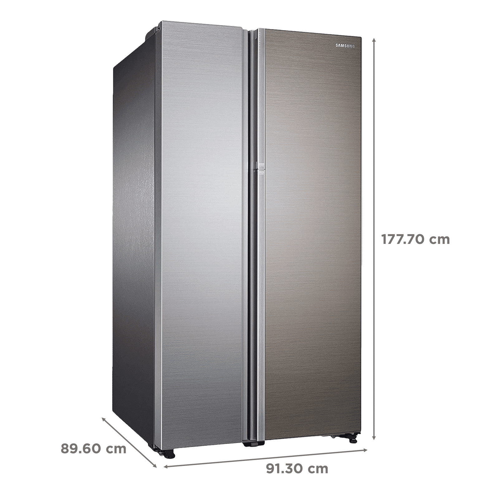 SAMSUNG 868 Litres Frost Free Side by Side Refrigerator with Twist Ice Maker (RH80J81323M/TL, Real Stainless)_3