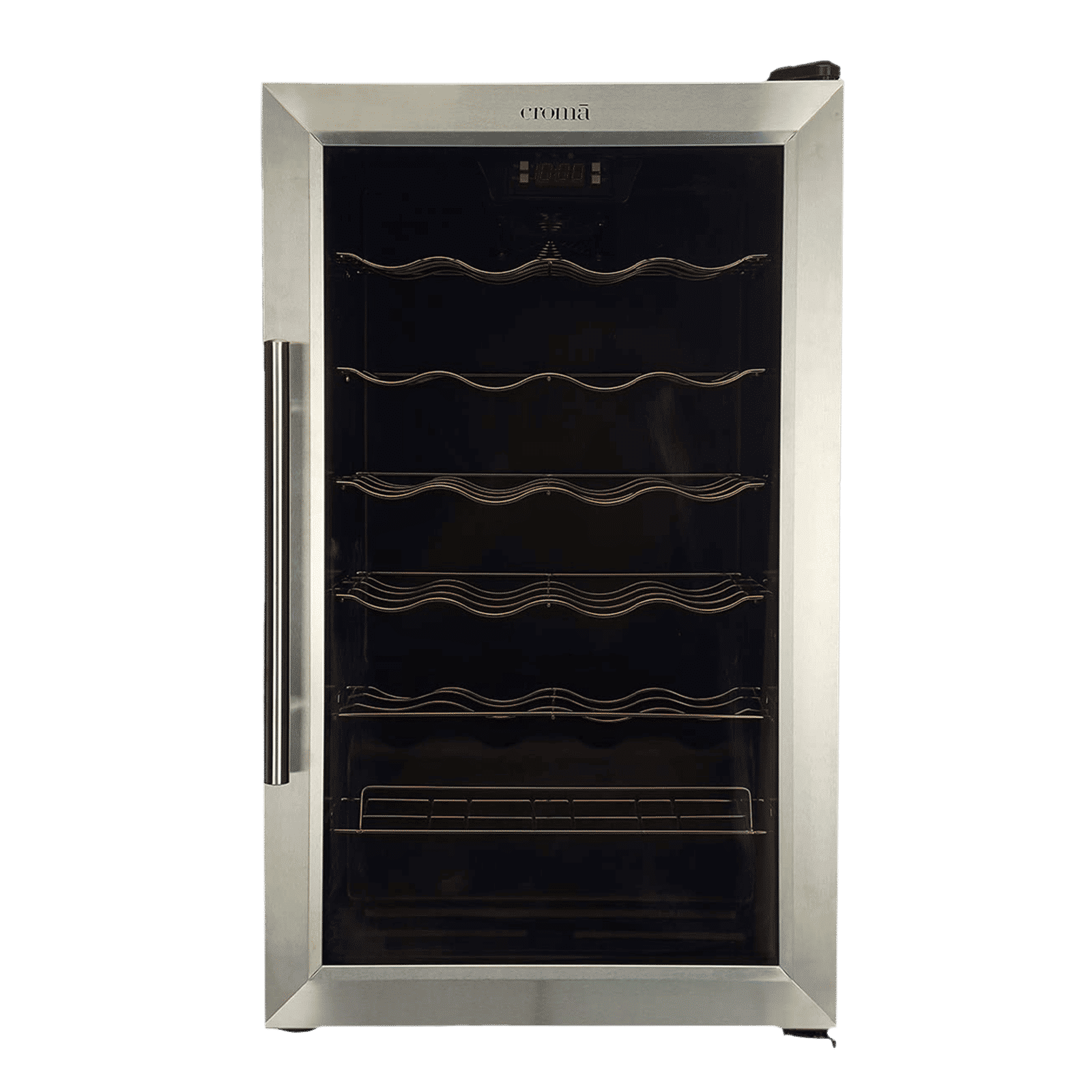 Croma 66 Litres 22 Bottles Wine Cooler (Mechanical Temperature Control, Black)_1