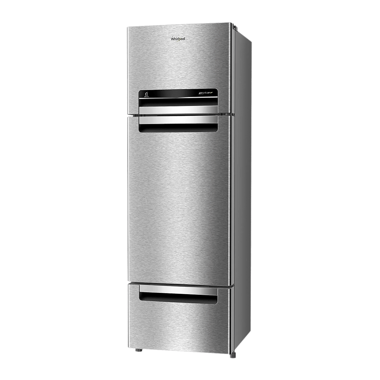 Whirlpool Protton 215 Litres Frost Free Triple Door Refrigerator with 6th Sense ActiveFresh Technology (20807, Alpha Steel)_4