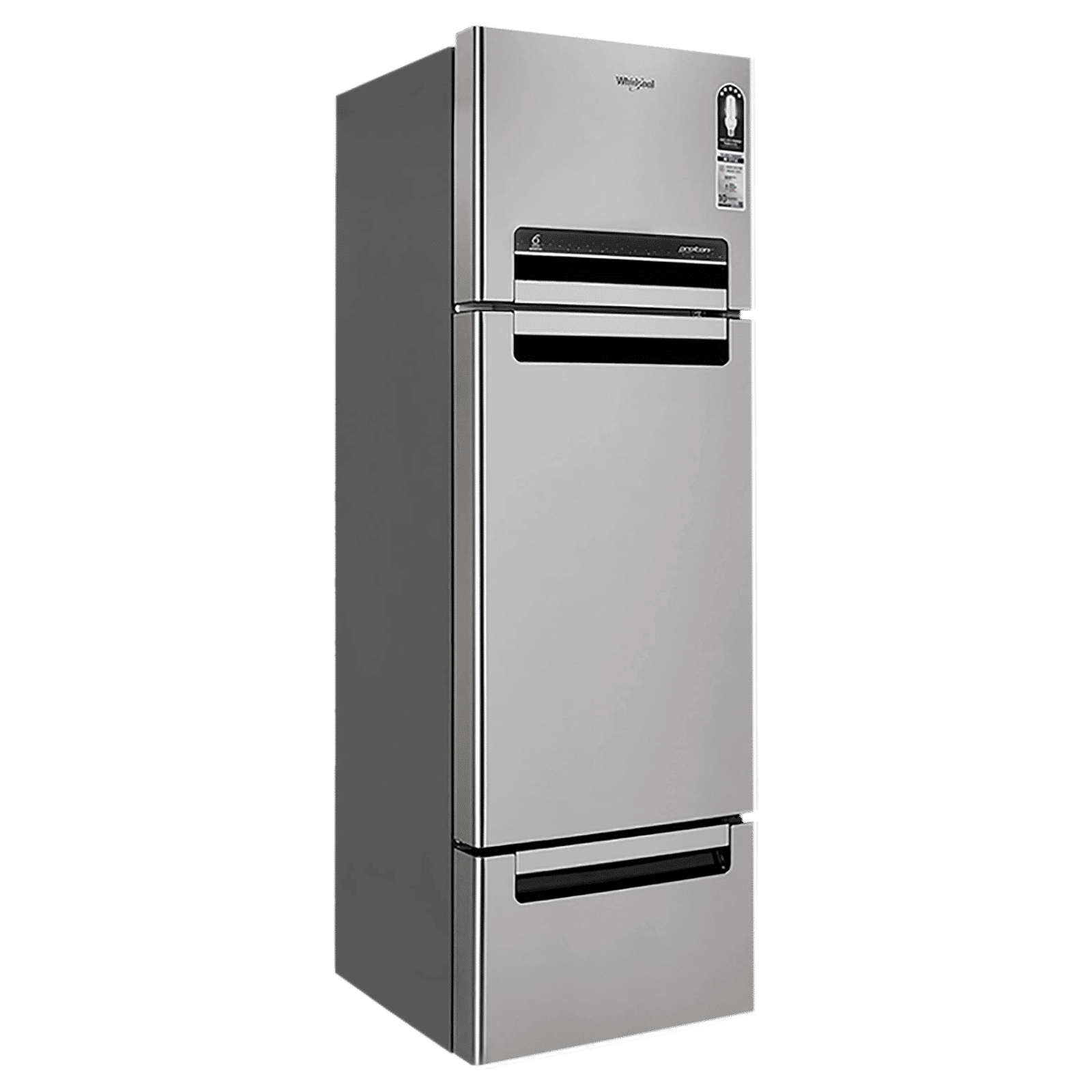 Whirlpool Protton 215 Litres Frost Free Triple Door Refrigerator with 6th Sense ActiveFresh Technology (20807, Alpha Steel)_10