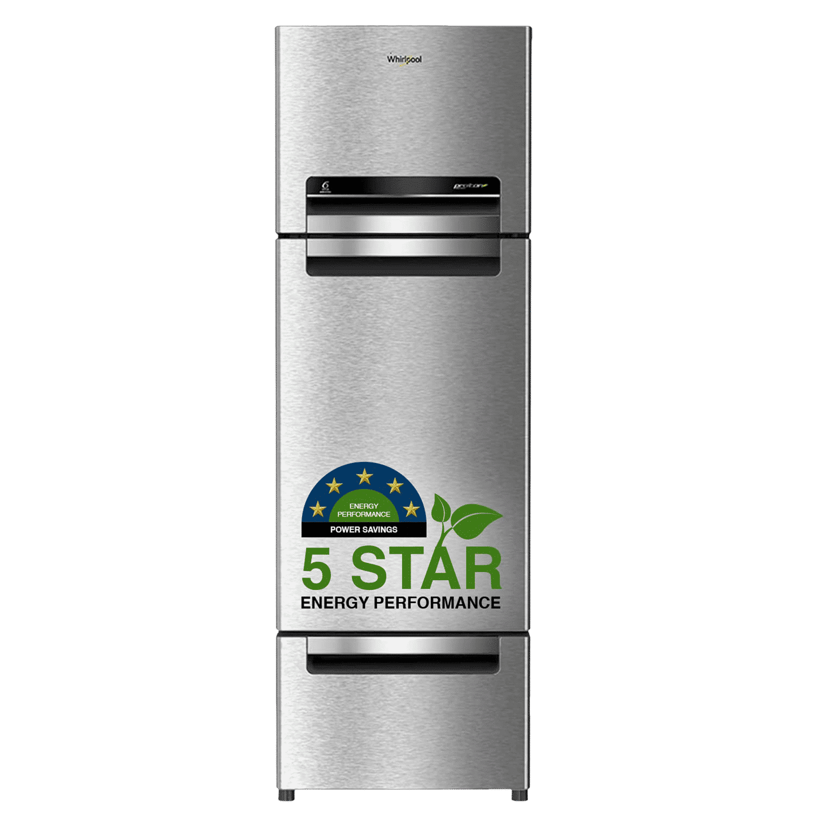 Whirlpool Protton 300 Litres Frost Free Triple Door Refrigerator with 6th Sense ActiveFresh Technology (20817, Alpha Steel)_1