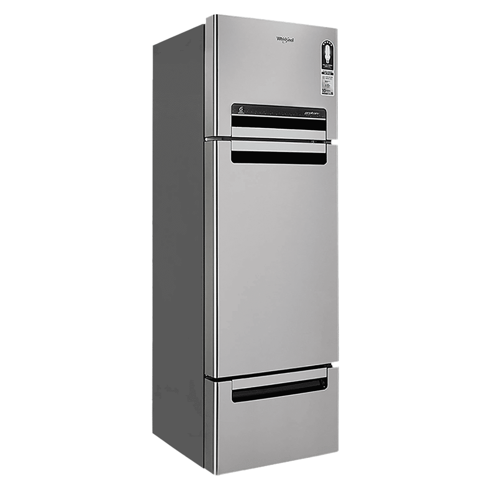 Whirlpool Protton 300 Litres Frost Free Triple Door Refrigerator with 6th Sense ActiveFresh Technology (20817, Alpha Steel)_4
