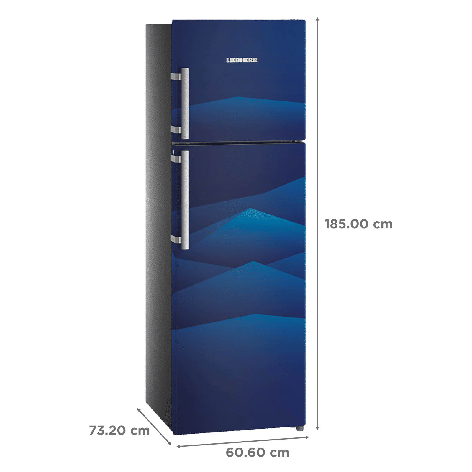 LIEBHERR 346 Litres 4 Star Frost Free Double Door Refrigerator with Central Power Cooling (TCb 3520, Blue Landscape)_3