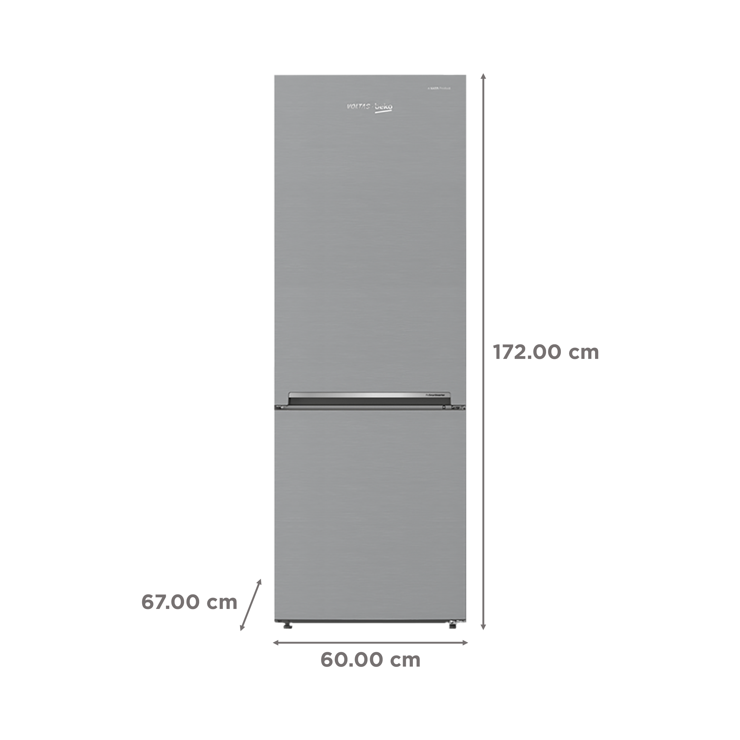 VOLTAS beko 340 Litres 2 Star Frost Free Double Door Bottom Mount Refrigerator with Neo Frost Dual Cooling (RBM363IF, Silver) VOLTAS beko 340 Litres 2 Star Frost Free Double Door Bottom Mount Refrigerator with Neo Frost Dual Cooling (RBM363IF, Silver)_3