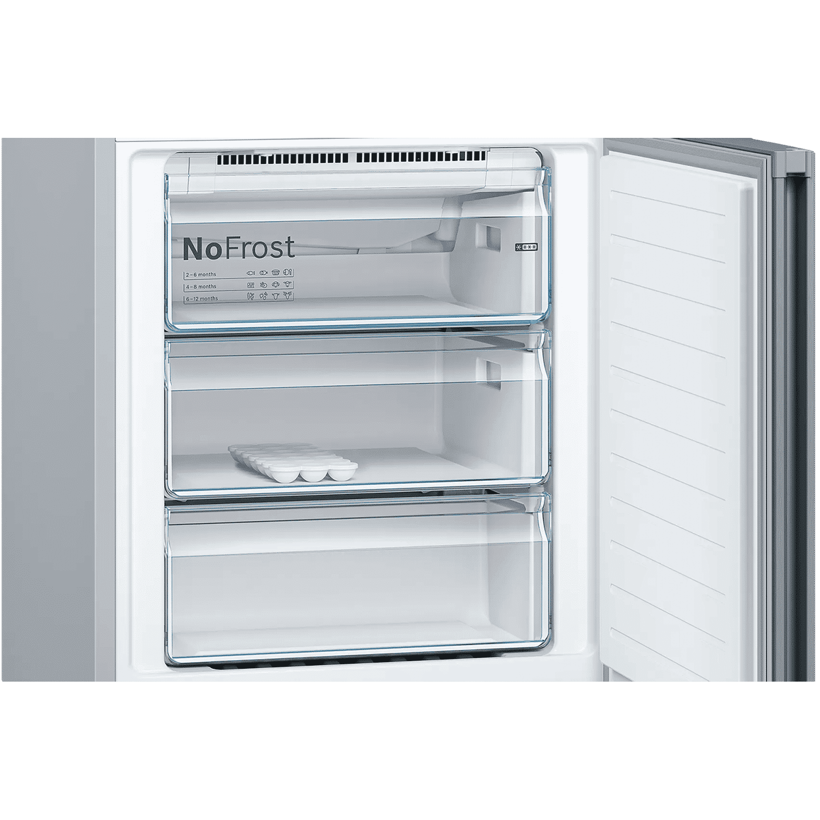 BOSCH Series 4 415 Litres 3 Star Frost Free Double Door Bottom Mount Refrigerator with Temperature Display (KGN46XL40I, Stainless steel look) BOSCH Series 4 415 Litres 3 Star Frost Free Double Door Bottom Mount Refrigerator with Temperature Display (KGN46XL40I, Stainless steel look)_7