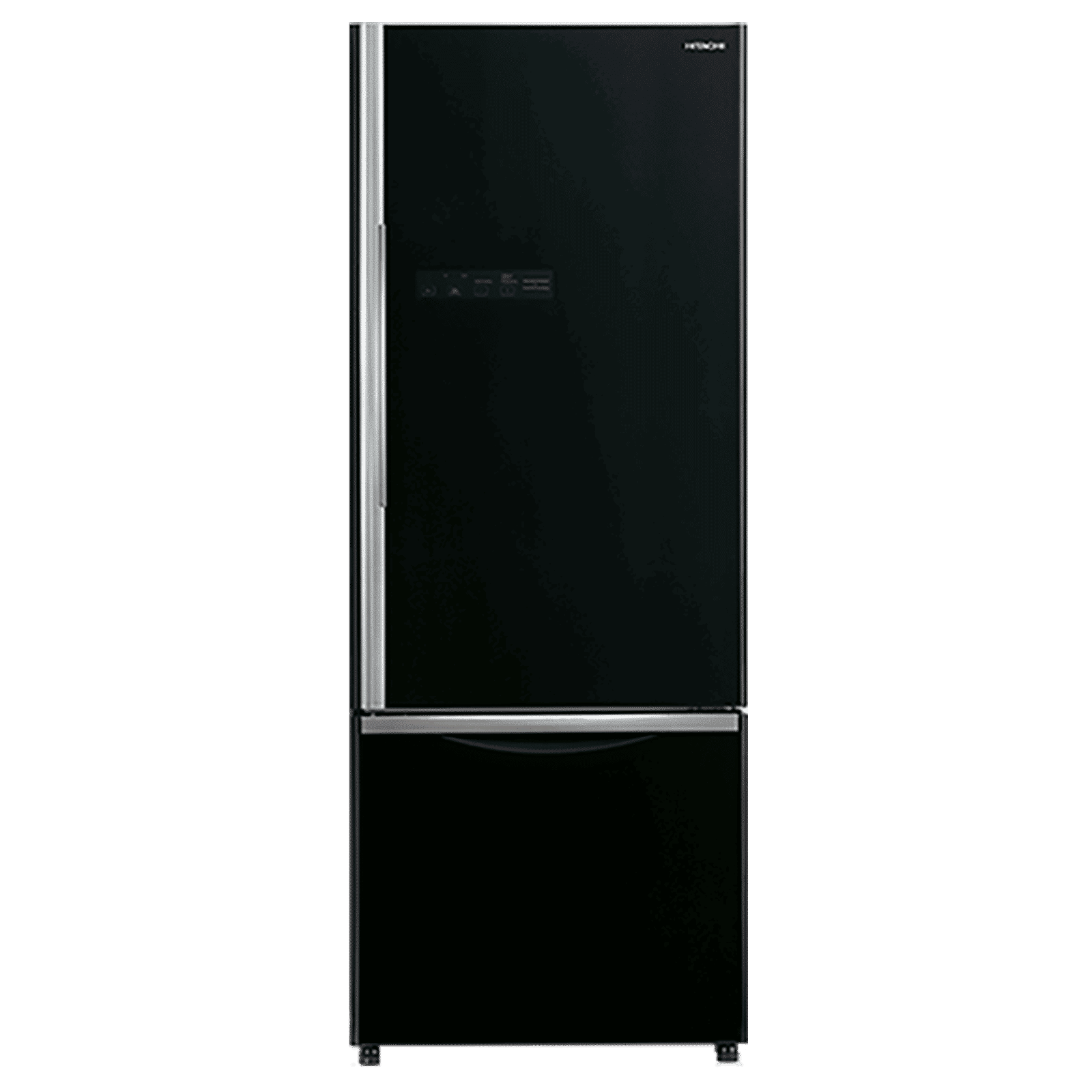 HITACHI 525 Litres 2 Star Frost Free Double Door Bottom Mount Refrigerator with Eco Thermo Sensor (R-B570PND7, Glass Black)_1