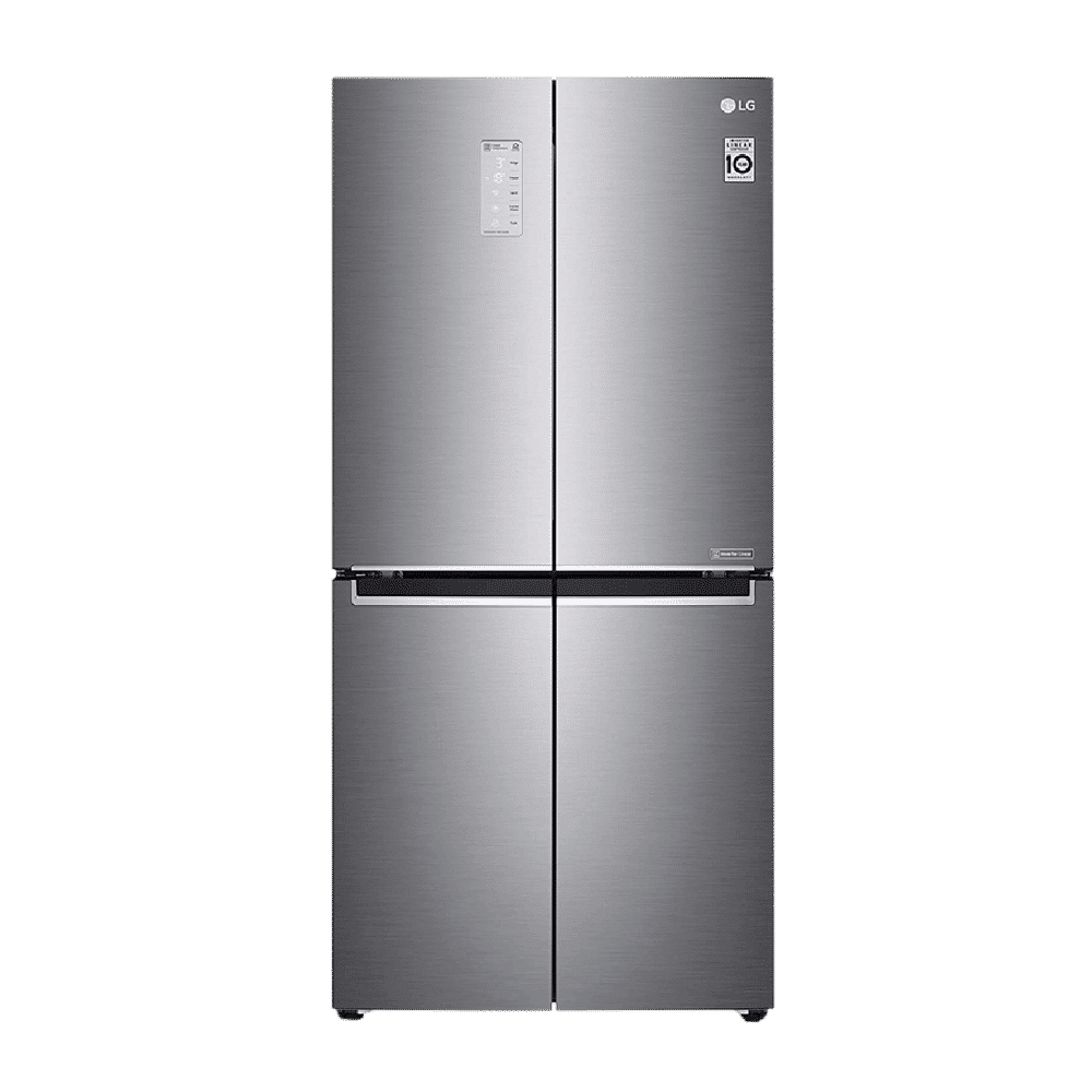 LG 594 Litres Frost Free Side by Side Door Smart Wi-Fi Enabled Refrigerator with Door Cooling Plus Technology (GC-B22FTLPL.APZQEB, Platinum Silver III)_1