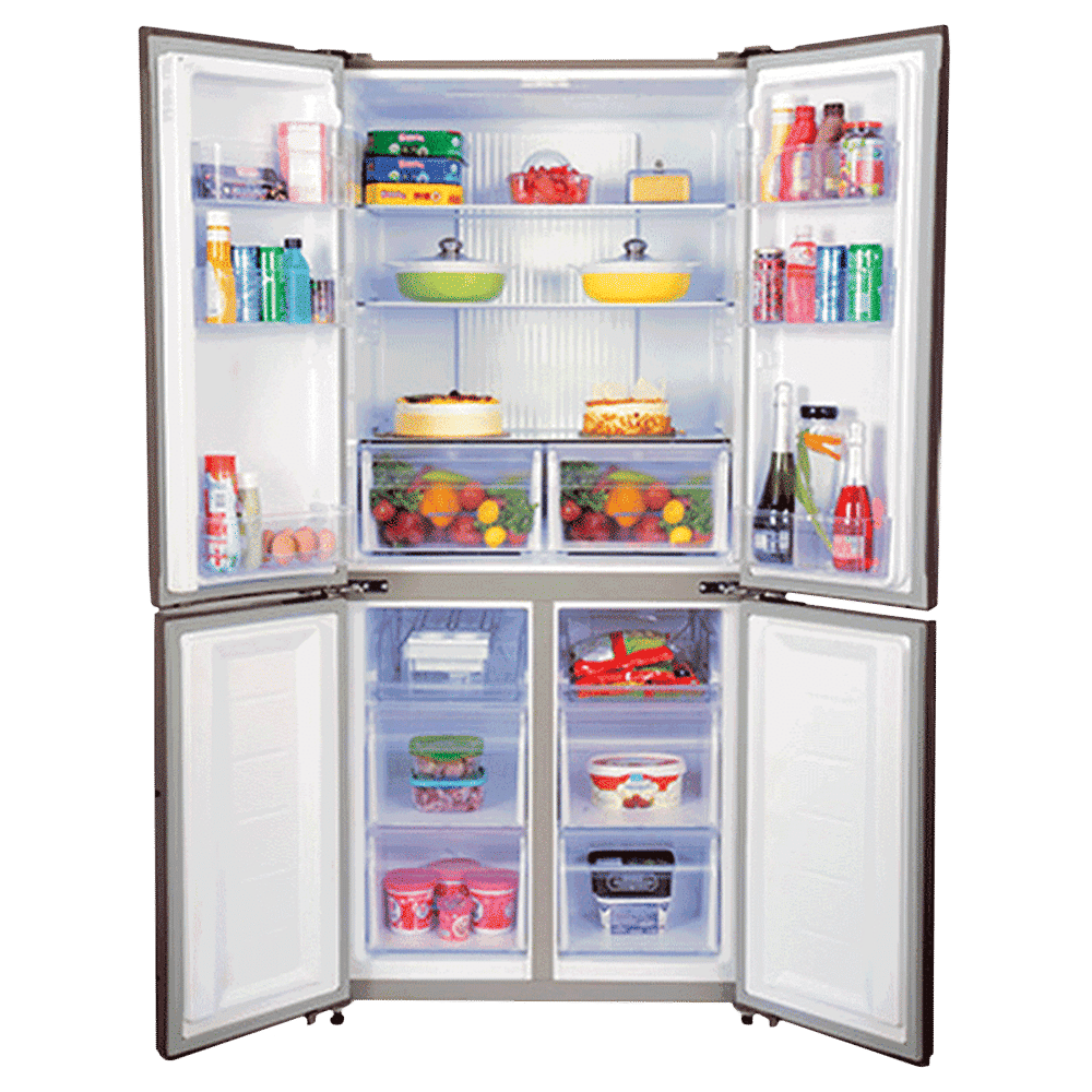 Haier 531 Litres A+ Frost Free French Door Refrigerator with Deo Fresh Technology (HRB-550KG, Black Glass)_5