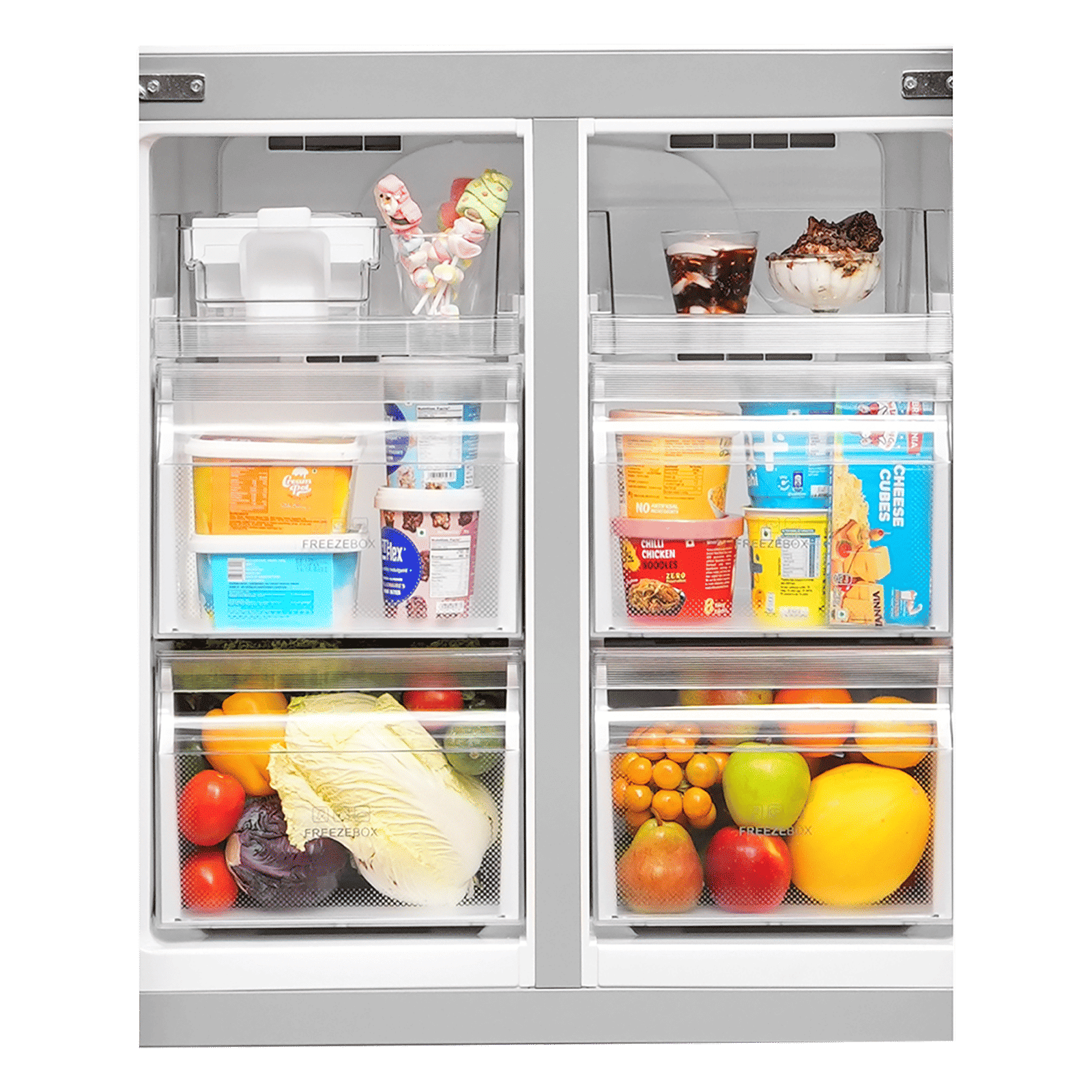 Haier 531 Litres A+ Frost Free French Door Refrigerator with Deo Fresh Technology (HRB-550KG, Black Glass)_7