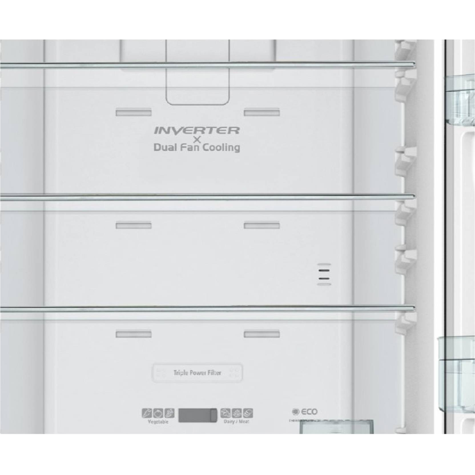 HITACHI 511 Litres Frost Free Triple Door Bottom Mount Refrigerator with Dual Fan Cooling (R-WB560PND9, Glass Brown)_9