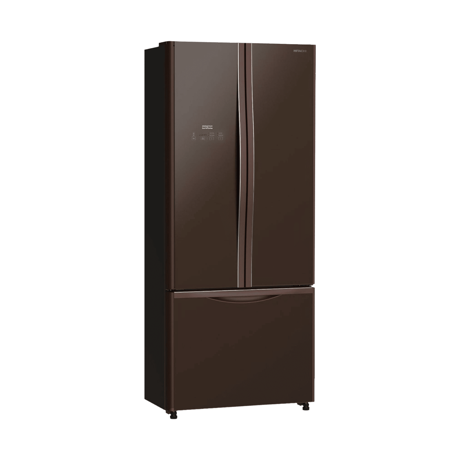 HITACHI 511 Litres Frost Free Triple Door Bottom Mount Refrigerator with Dual Fan Cooling (R-WB560PND9, Glass Brown)_3