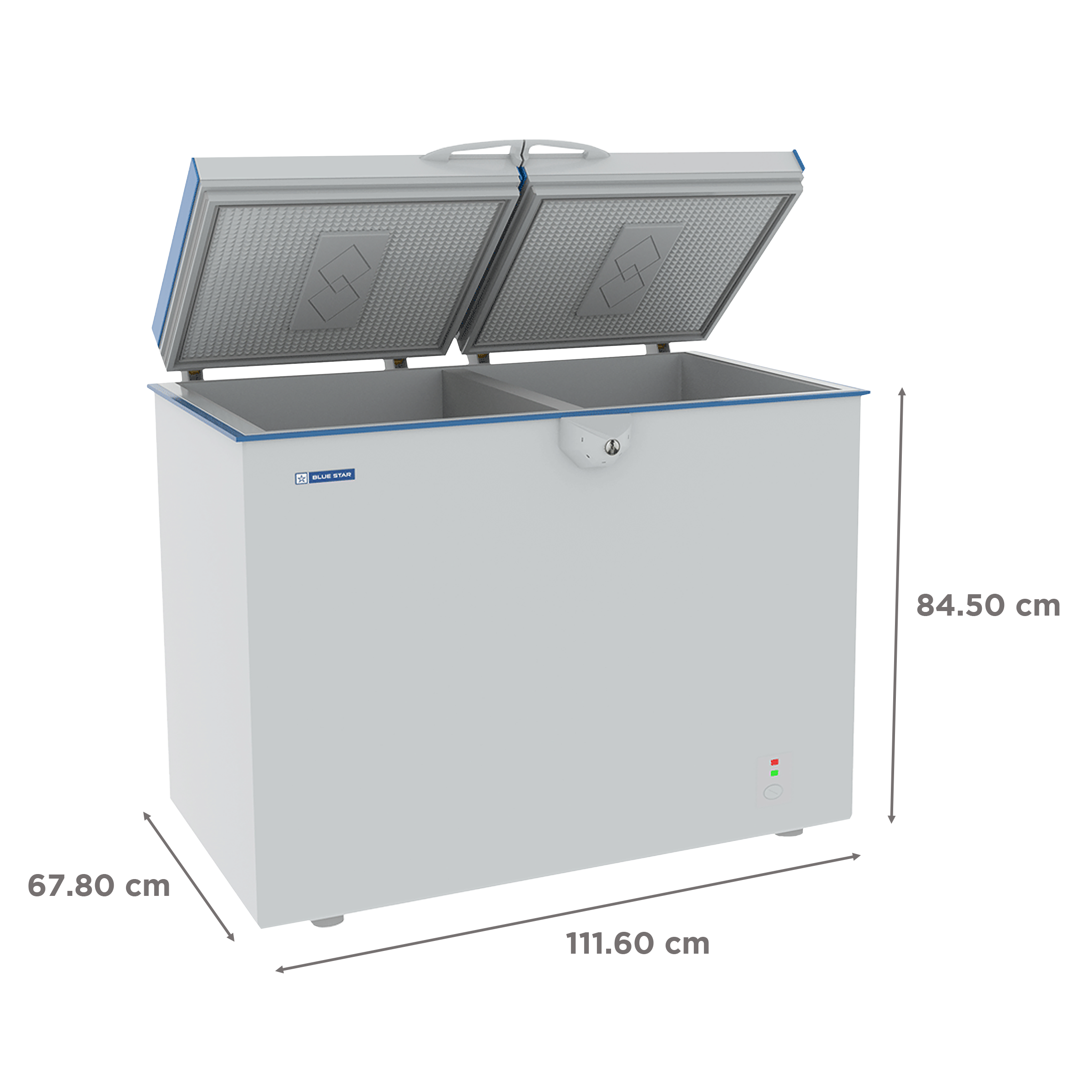 Blue Star 285 Litres Double Door Deep Freezer (High Density PUF Insulation, CHFDD300DGSW, White)_2