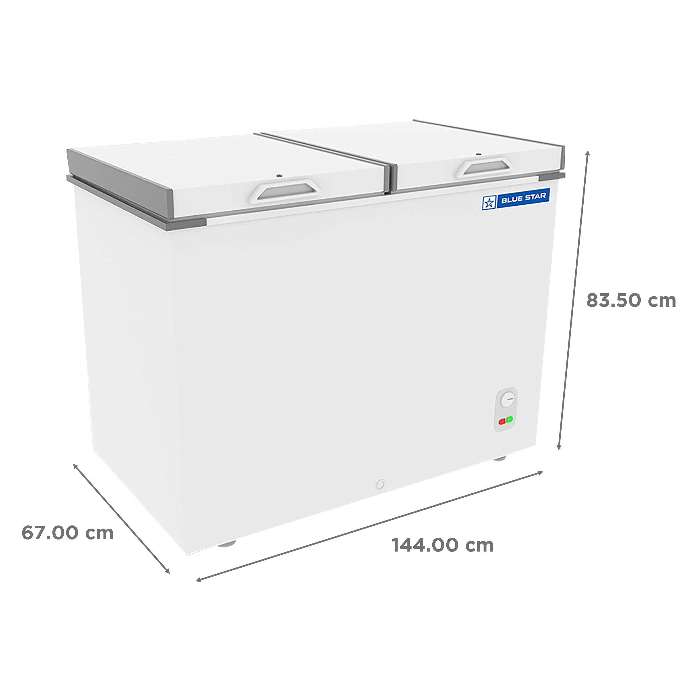 Blue Star 401 Litres Double Door Deep Freezer (High Density PUF Insulation, CHFDD400MGPW, White)_3