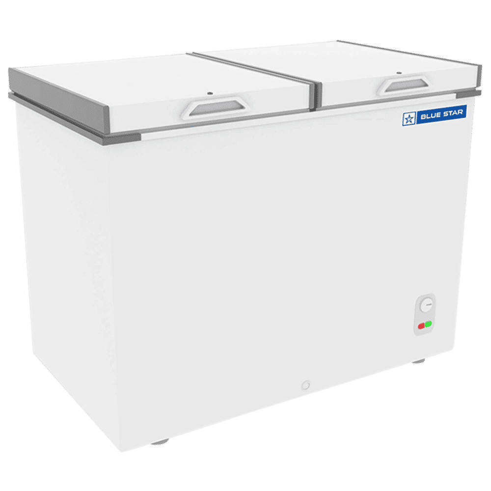 Blue Star 470 Litres Double Door Deep Freezer (High Density PUF Insulation, CHFDD500MGPW, White)_1