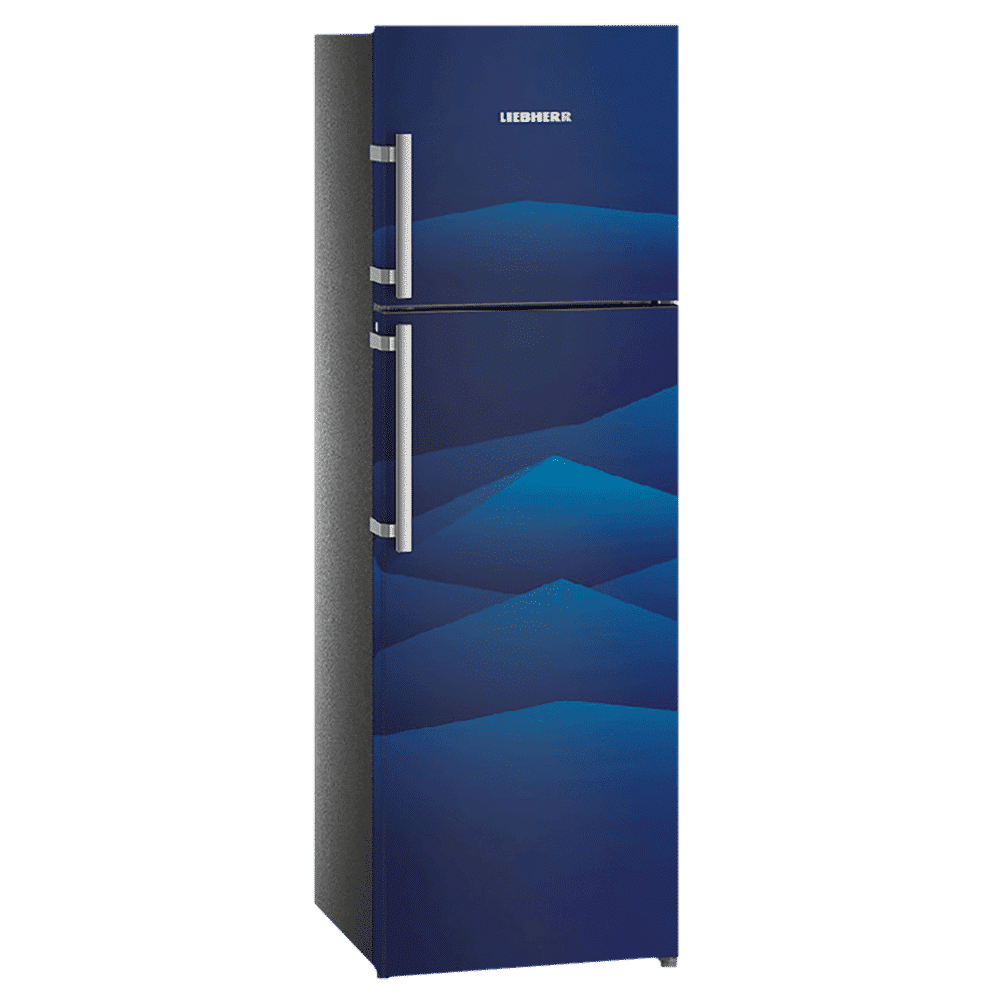 LIEBHERR 346 Litres 3 Star Frost Free Double Door Refrigerator with Forced Air Cooling (TCB 3540, Blue Landscape)_4