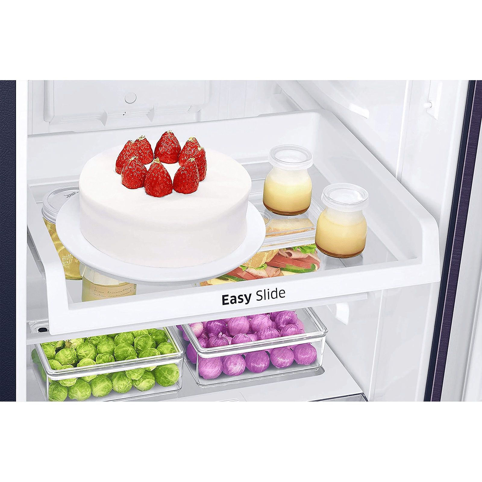 SAMSUNG 253 Litres 2 Star Frost Free Double Door Refrigerator with Base Stand Drawer (RT28T3122UT/HL, Pebble Blue)_10