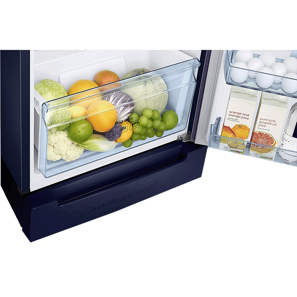 SAMSUNG 253 Litres 2 Star Frost Free Double Door Refrigerator with Base Stand Drawer (RT28T3122UT/HL, Pebble Blue)_11