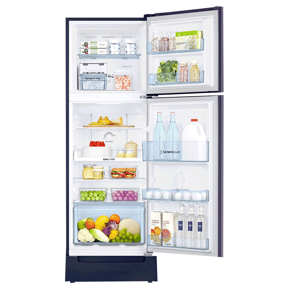 SAMSUNG 253 Litres 2 Star Frost Free Double Door Refrigerator with Base Stand Drawer (RT28T3122UT/HL, Pebble Blue)_5