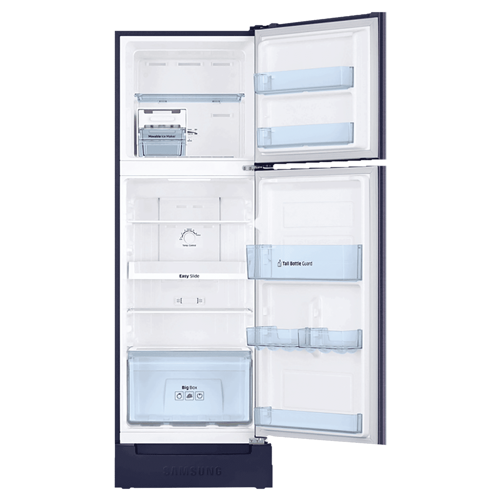 SAMSUNG 253 Litres 2 Star Frost Free Double Door Refrigerator with Base Stand Drawer (RT28T3122UT/HL, Pebble Blue)_6