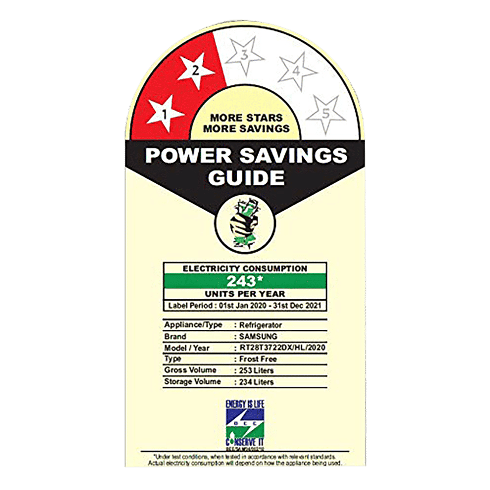 SAMSUNG 253 Litres 2 Star Frost Free Double Door Refrigerator with MoistFresh Zone (RT28T3722DX/HL, Luxe Brown) SAMSUNG 253 Litres 2 Star Frost Free Double Door Refrigerator with MoistFresh Zone (RT28T3722DX/HL, Luxe Brown)_9