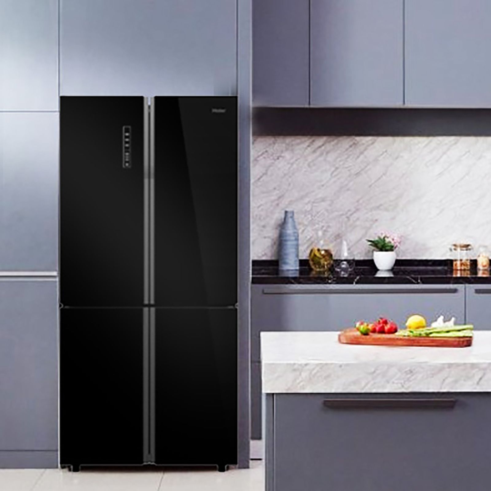 Haier 712 Litres A++ Frost Free French Door Refrigerator with Multi Air Flow System (HRB-738BG, Black Glass)_14
