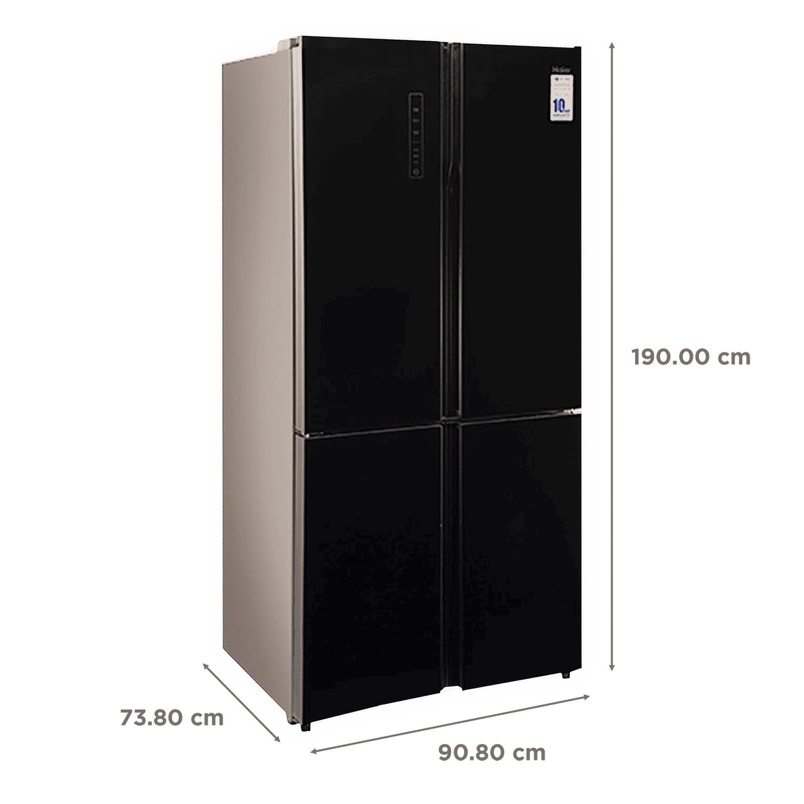 Haier 712 Litres A++ Frost Free French Door Refrigerator with Multi Air Flow System (HRB-738BG, Black Glass)_3