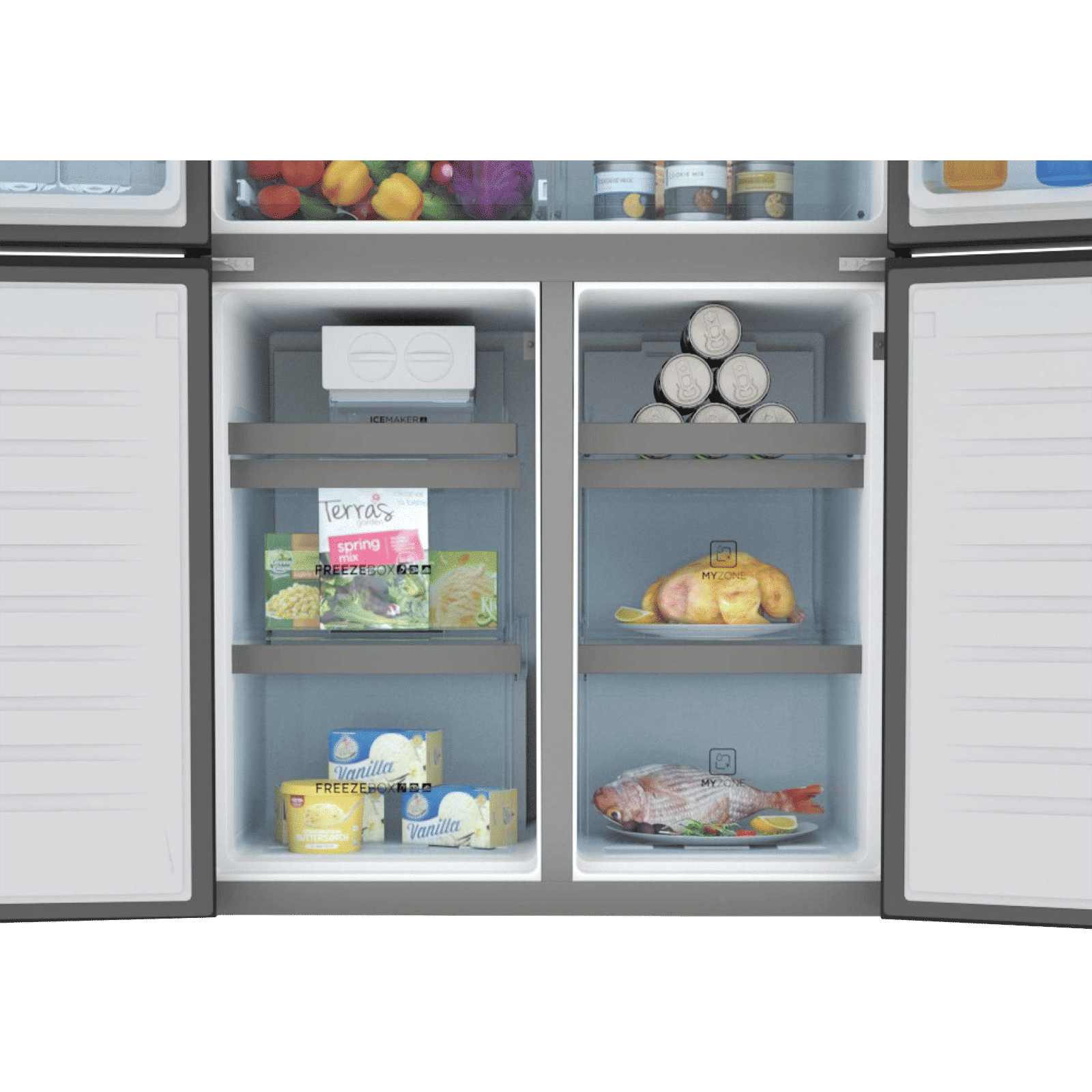 Haier 712 Litres A++ Frost Free French Door Refrigerator with Multi Air Flow System (HRB-738BG, Black Glass)_7