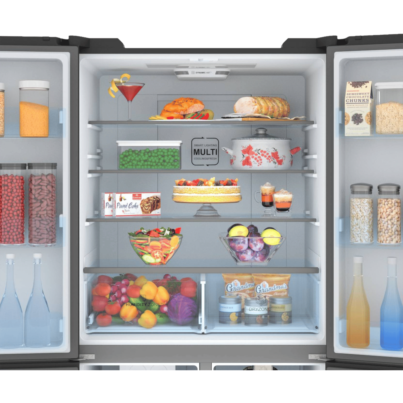 Haier 712 Litres A++ Frost Free French Door Refrigerator with Multi Air Flow System (HRB-738BG, Black Glass)_8