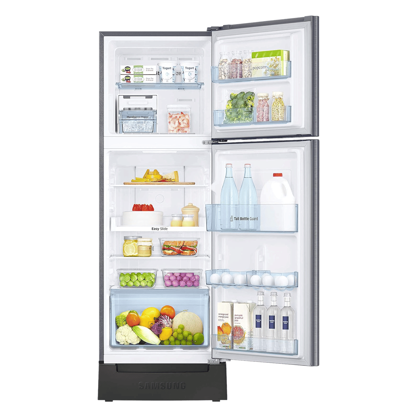 SAMSUNG 253 Litres 2 Star Frost Free Double Door Convertible Refrigerator with Base Stand Drawer (RT28T3822S8/HL, Elegant Inox)_5