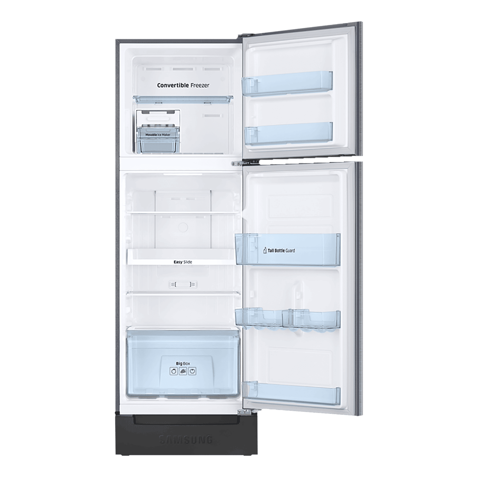 SAMSUNG 253 Litres 2 Star Frost Free Double Door Convertible Refrigerator with Base Stand Drawer (RT28T3822S8/HL, Elegant Inox)_6