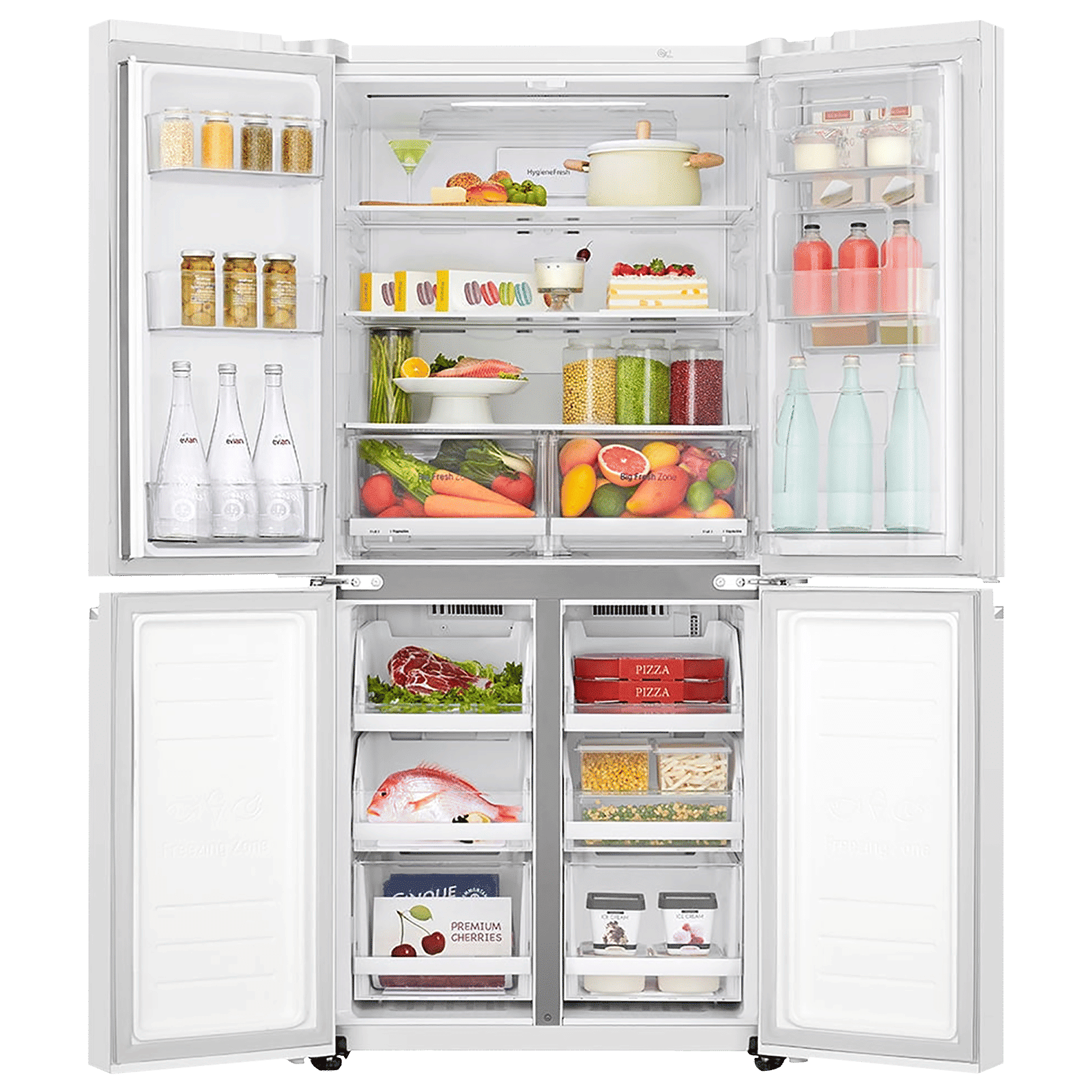 LG 595 Litres Frost Free French Door Smart Wi-Fi Enabled Refrigerator with Hygiene Fresh Plus (GC-M22FAGPL.ALWQEB, Linen White)_9