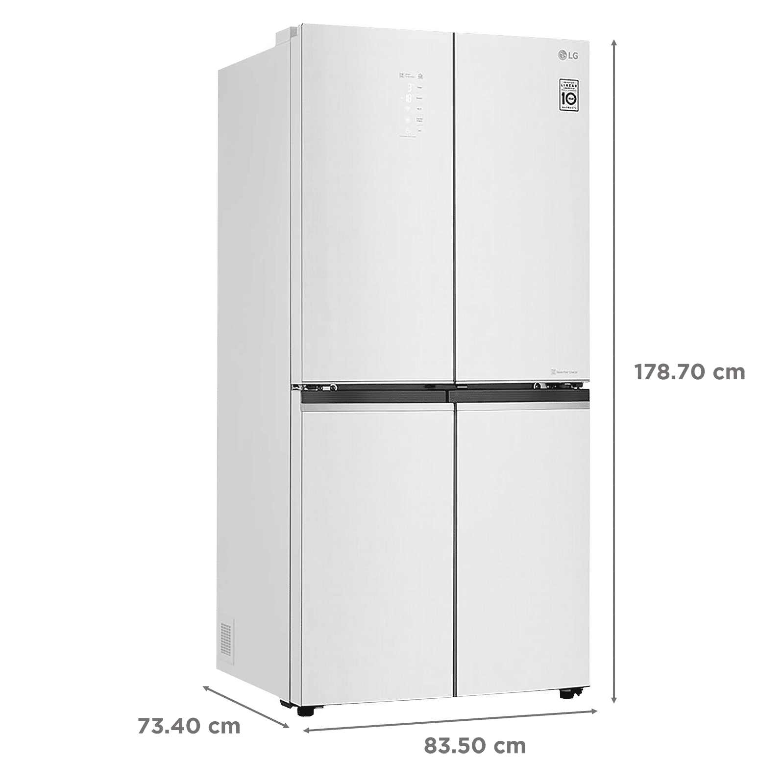 LG 595 Litres Frost Free French Door Smart Wi-Fi Enabled Refrigerator with Hygiene Fresh Plus (GC-M22FAGPL.ALWQEB, Linen White)_3
