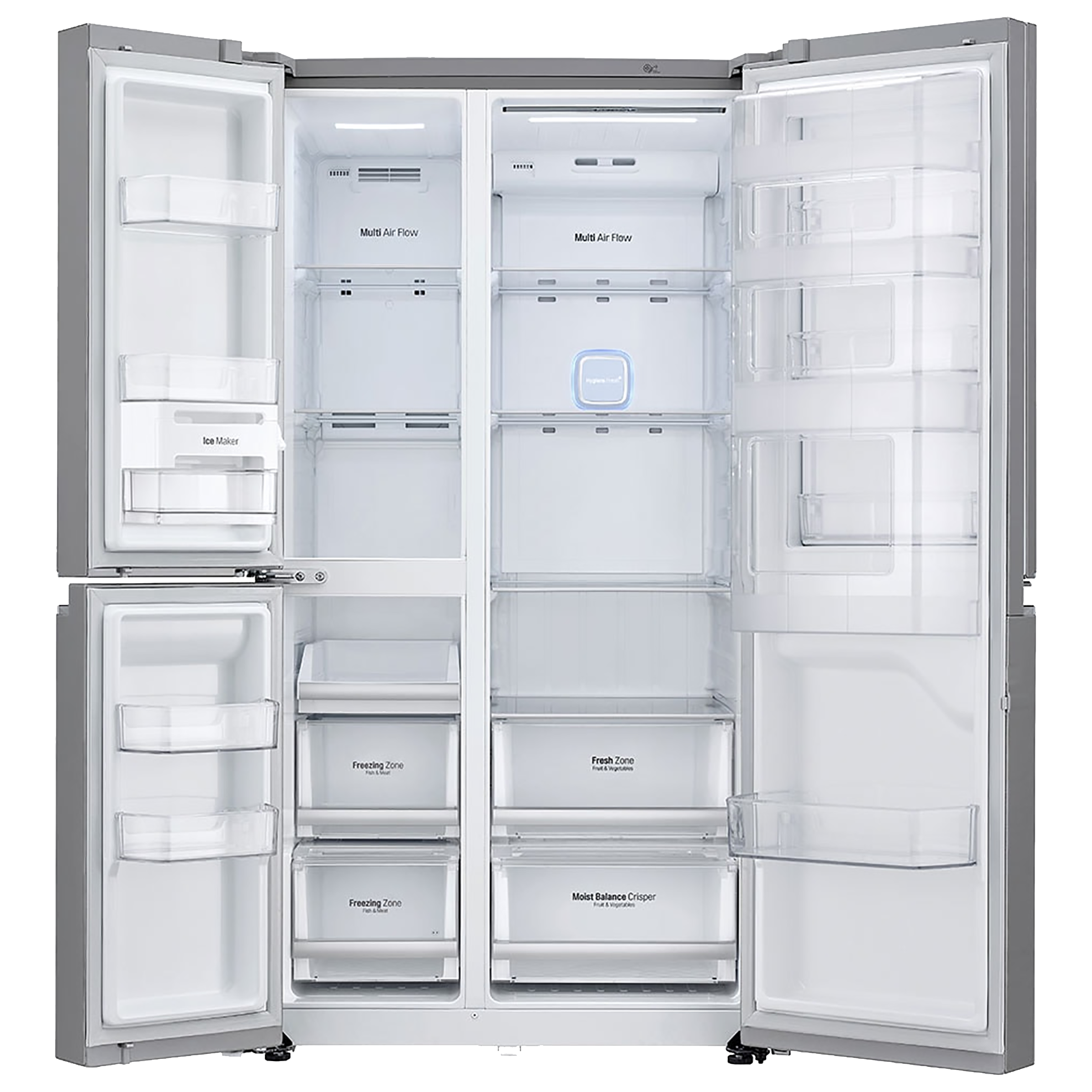 LG 884 Litres Frost Free Side by Side Door Smart Wi-Fi Enabled Refrigerator with Door Cooling Plus Technology (GC-F297CLAL.APZQEB, Platinum Silver III)_3