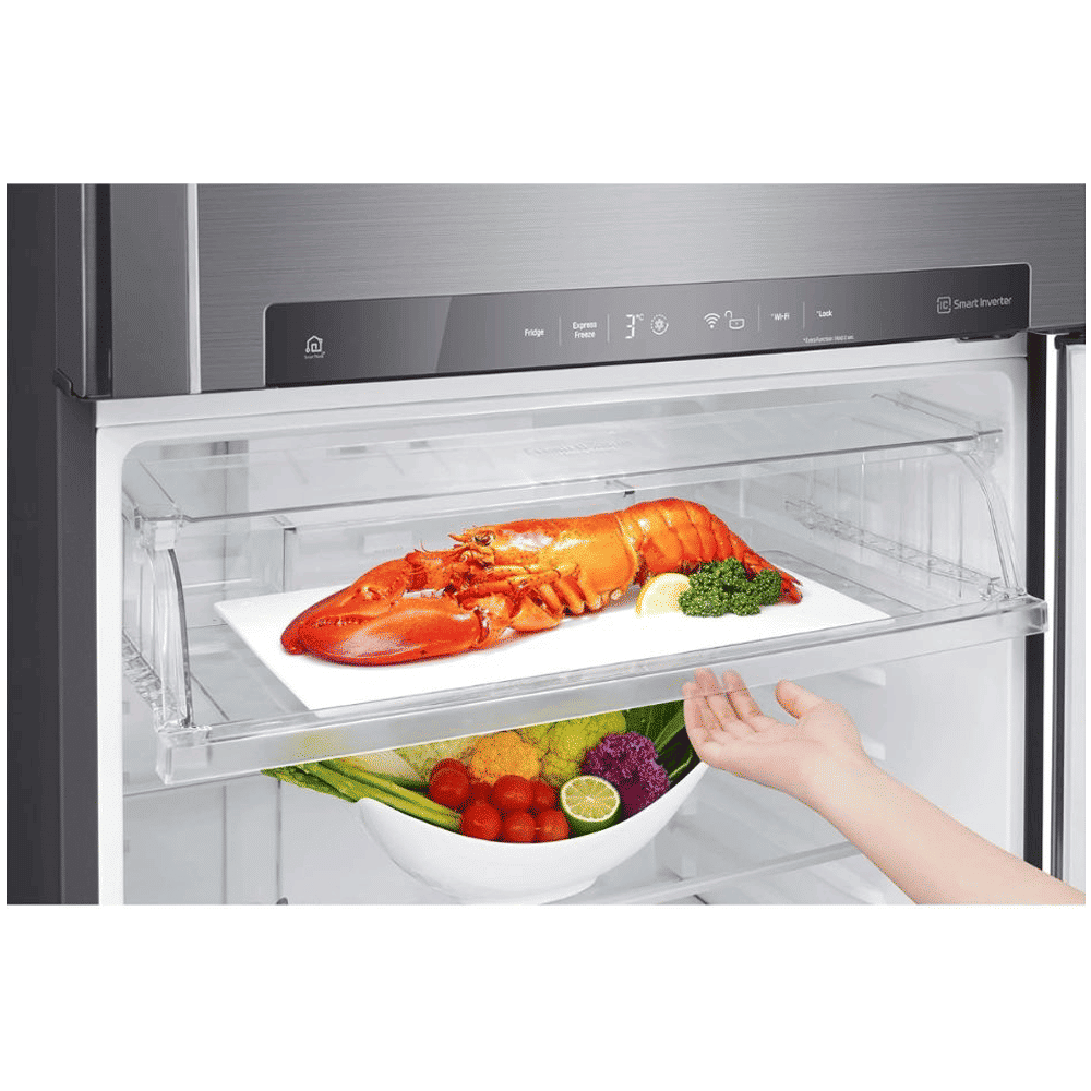 LG 506 Litres 3 Star Frost Free Double Door Smart Wi-Fi Enabled Refrigerator with Smart Diagnosis (GN-H702HLHQ.APZQEB, Platinum Silver III) LG 506 Litres 3 Star Frost Free Double Door Smart Wi-Fi Enabled Refrigerator with Smart Diagnosis (GN-H702HLHQ.APZQEB, Platinum Silver III)_11