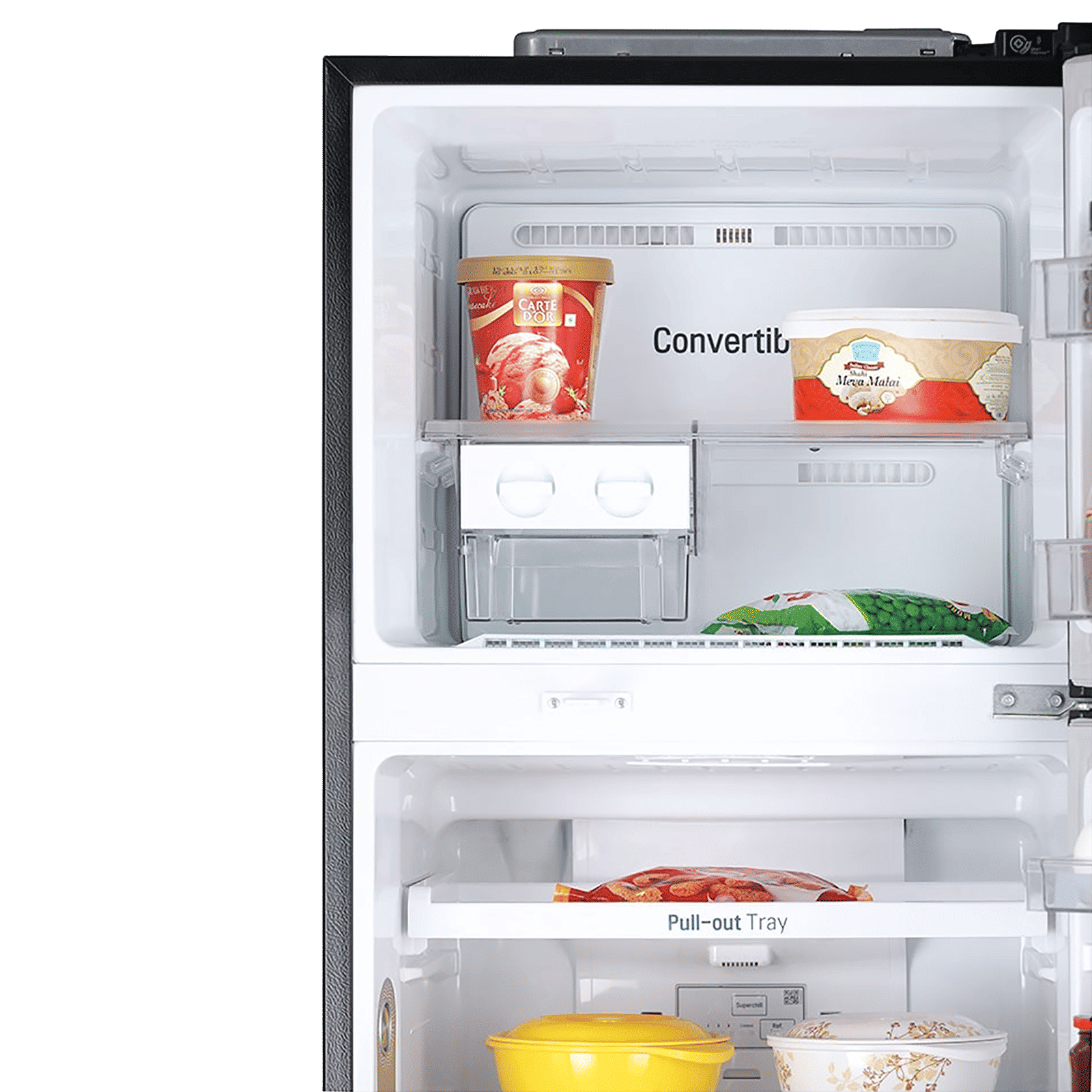 LG 360 Litres 3 Star Frost Free Double Door Convertible Refrigerator with Smart Diagnosis (GL-T402JES3.EESZEB, Ebony Sheen)_7