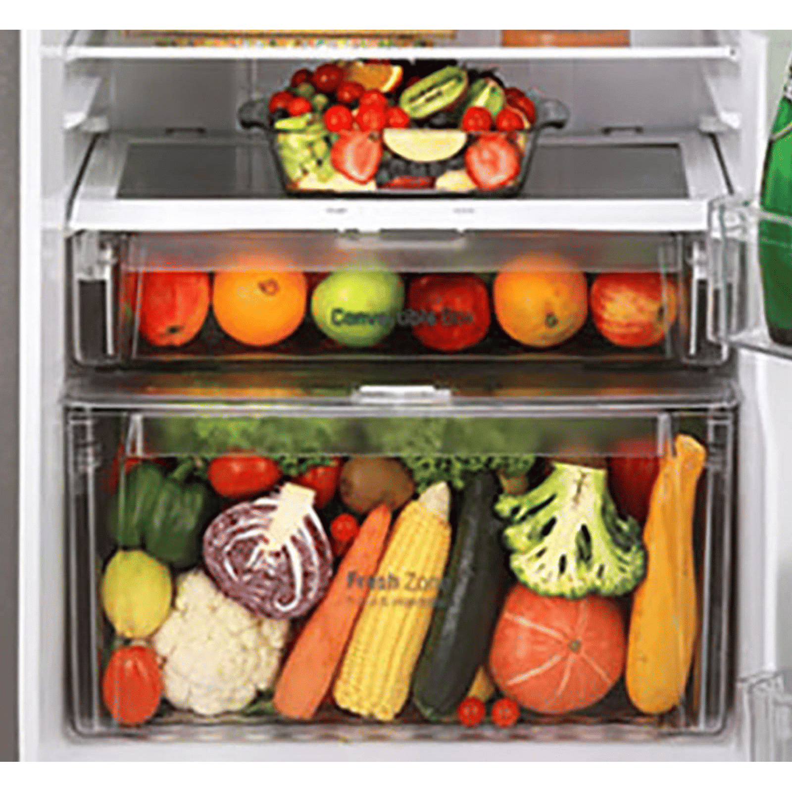 LG 335 Litres 3 Star Frost Free Double Door Convertible Refrigerator with Anti Bacterial Gasket (GL-T372JPZ3.DPZZEBN, Shiny Steel)_9