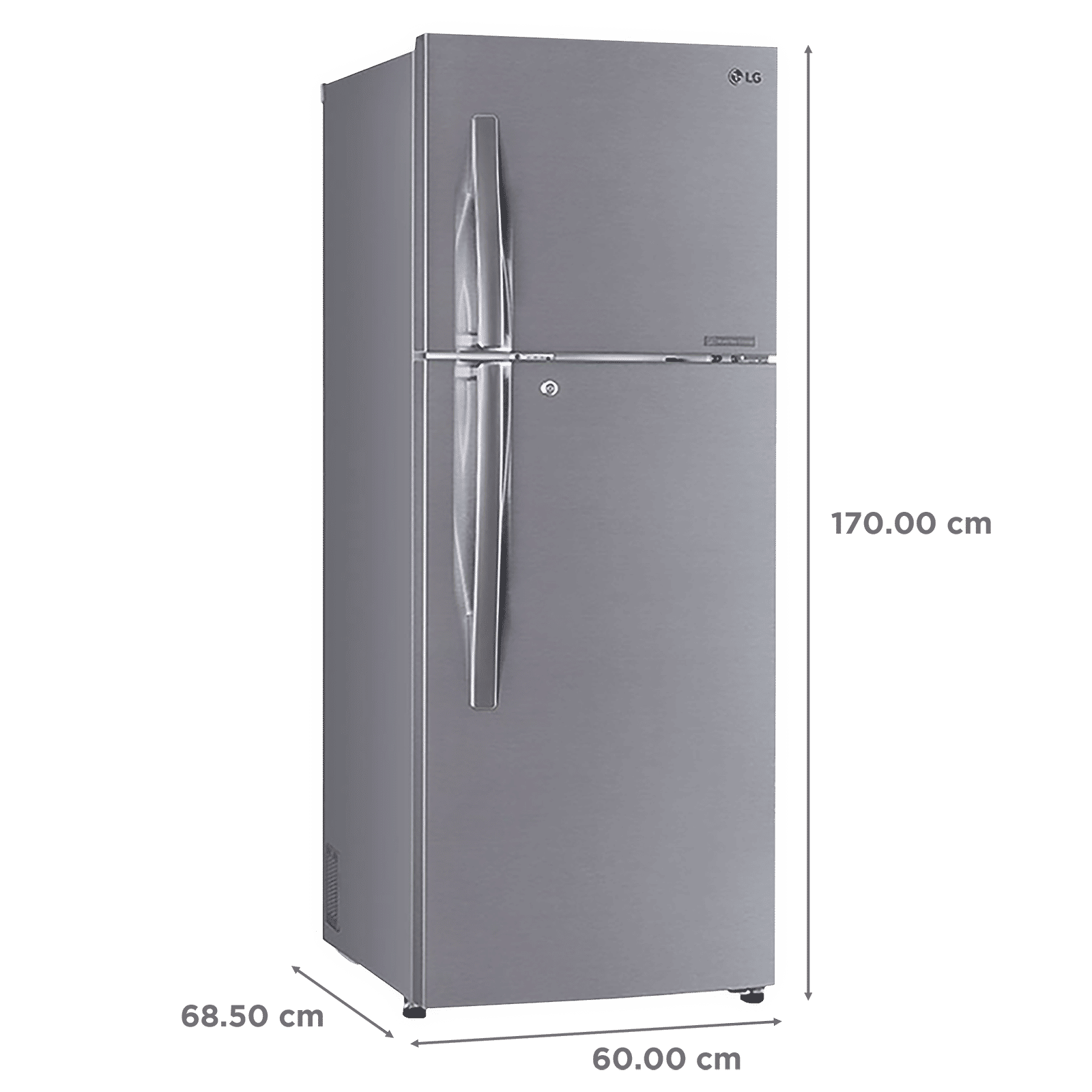 LG 335 Litres 3 Star Frost Free Double Door Convertible Refrigerator with Anti Bacterial Gasket (GL-T372JPZ3.DPZZEBN, Shiny Steel)_3