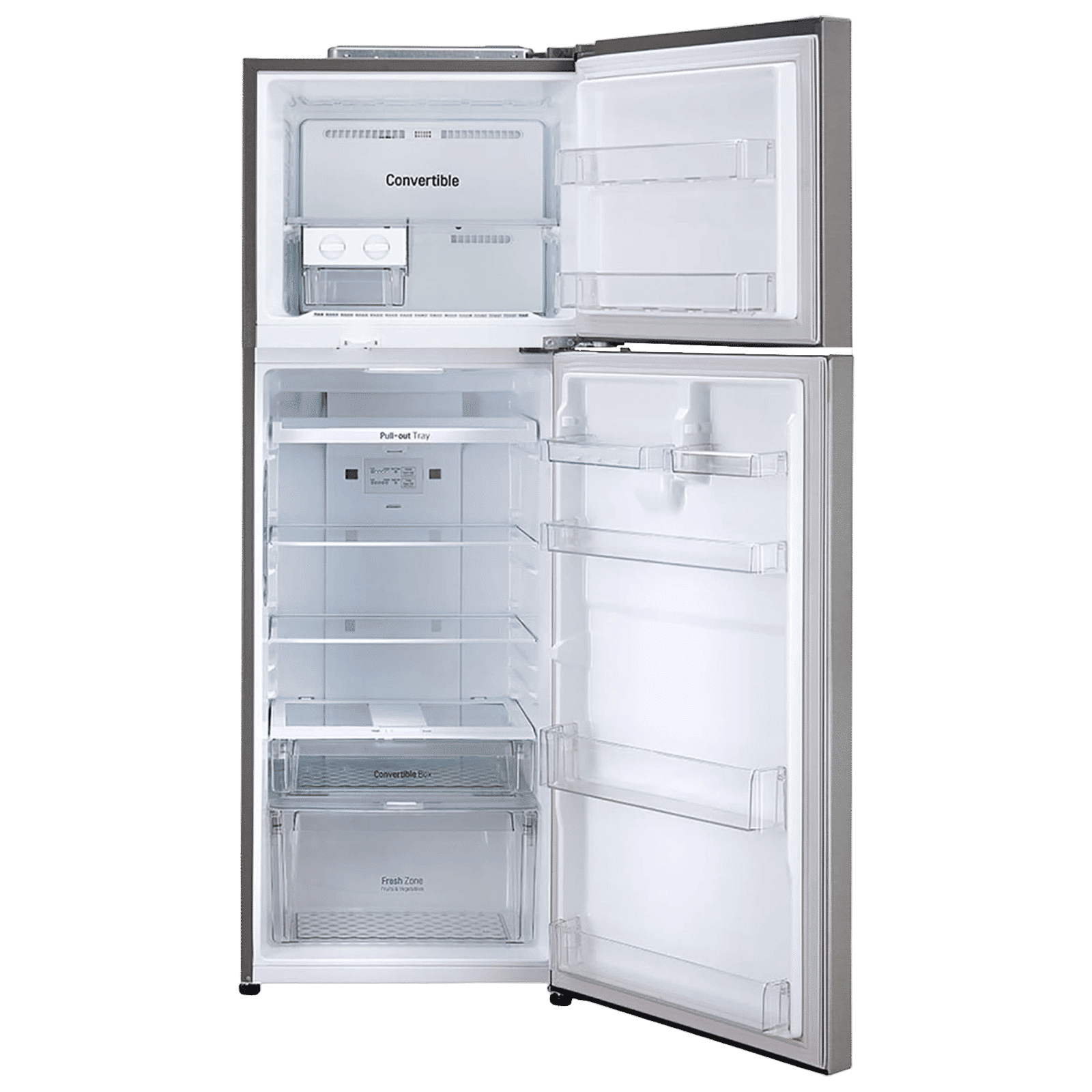 LG 335 Litres 3 Star Frost Free Double Door Convertible Refrigerator with Anti Bacterial Gasket (GL-T372JPZ3.DPZZEBN, Shiny Steel)_5