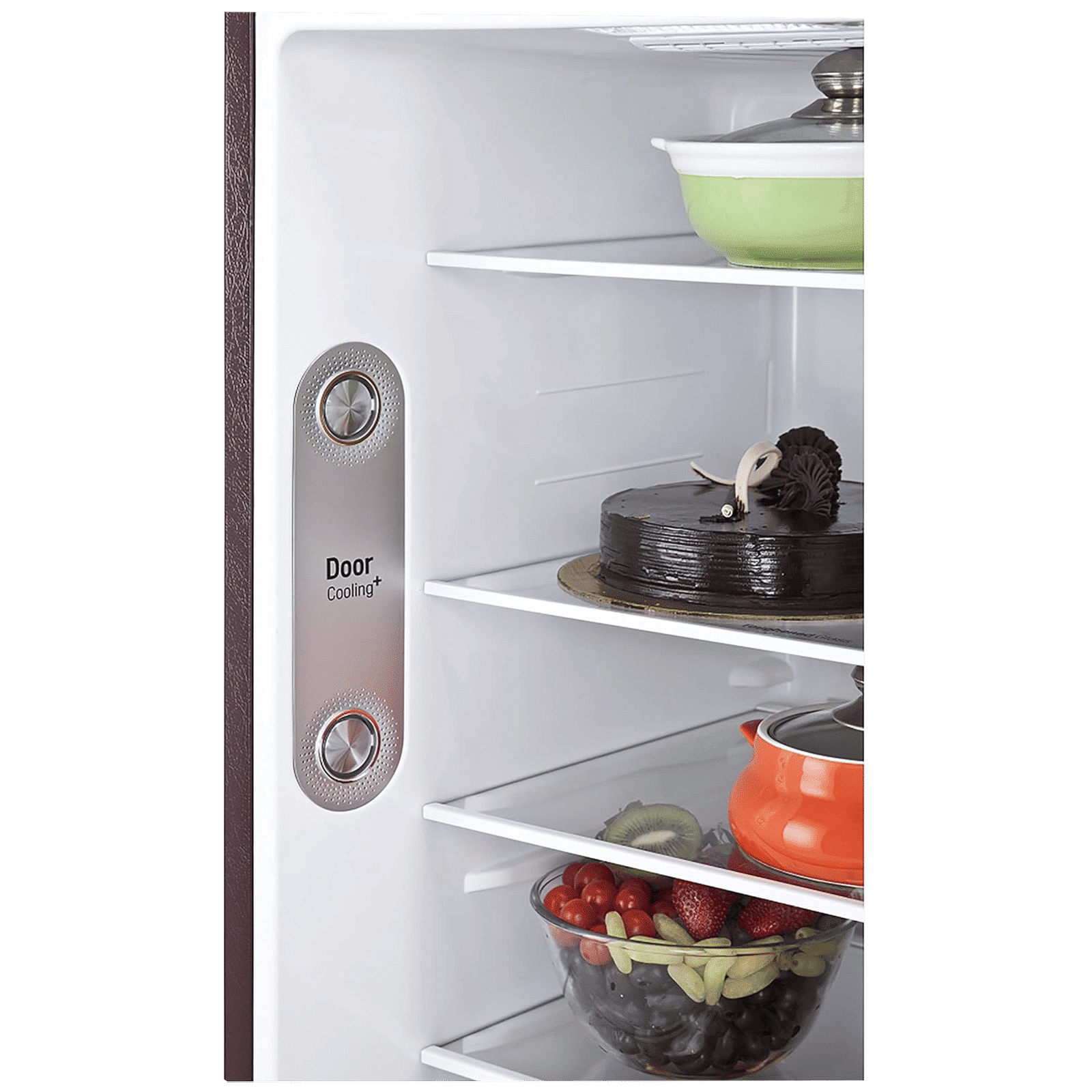 LG 308 Litres 3 Star Frost Free Double Door Convertible Refrigerator with Stabilizer Free Operation (GL-T322RSPN.BSPZEB, Scarlet Plumeria)_11