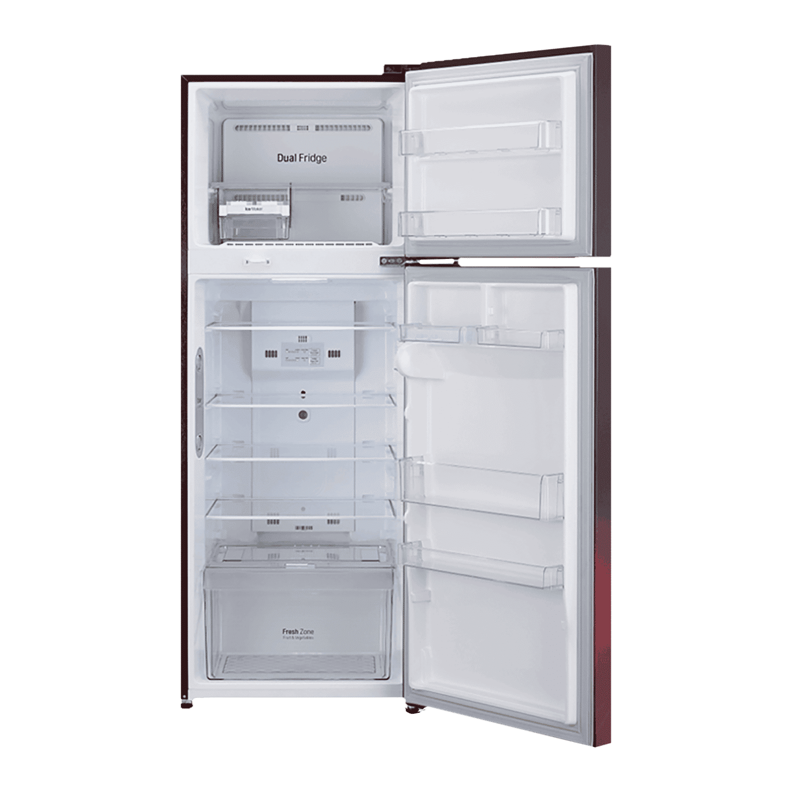 LG 308 Litres 3 Star Frost Free Double Door Convertible Refrigerator with Stabilizer Free Operation (GL-T322RSPN.BSPZEB, Scarlet Plumeria)_6