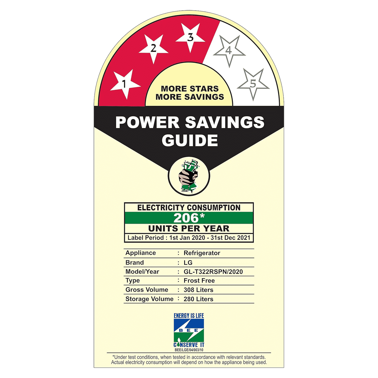 LG 308 Litres 3 Star Frost Free Double Door Convertible Refrigerator with Stabilizer Free Operation (GL-T322RSPN.BSPZEB, Scarlet Plumeria)_9