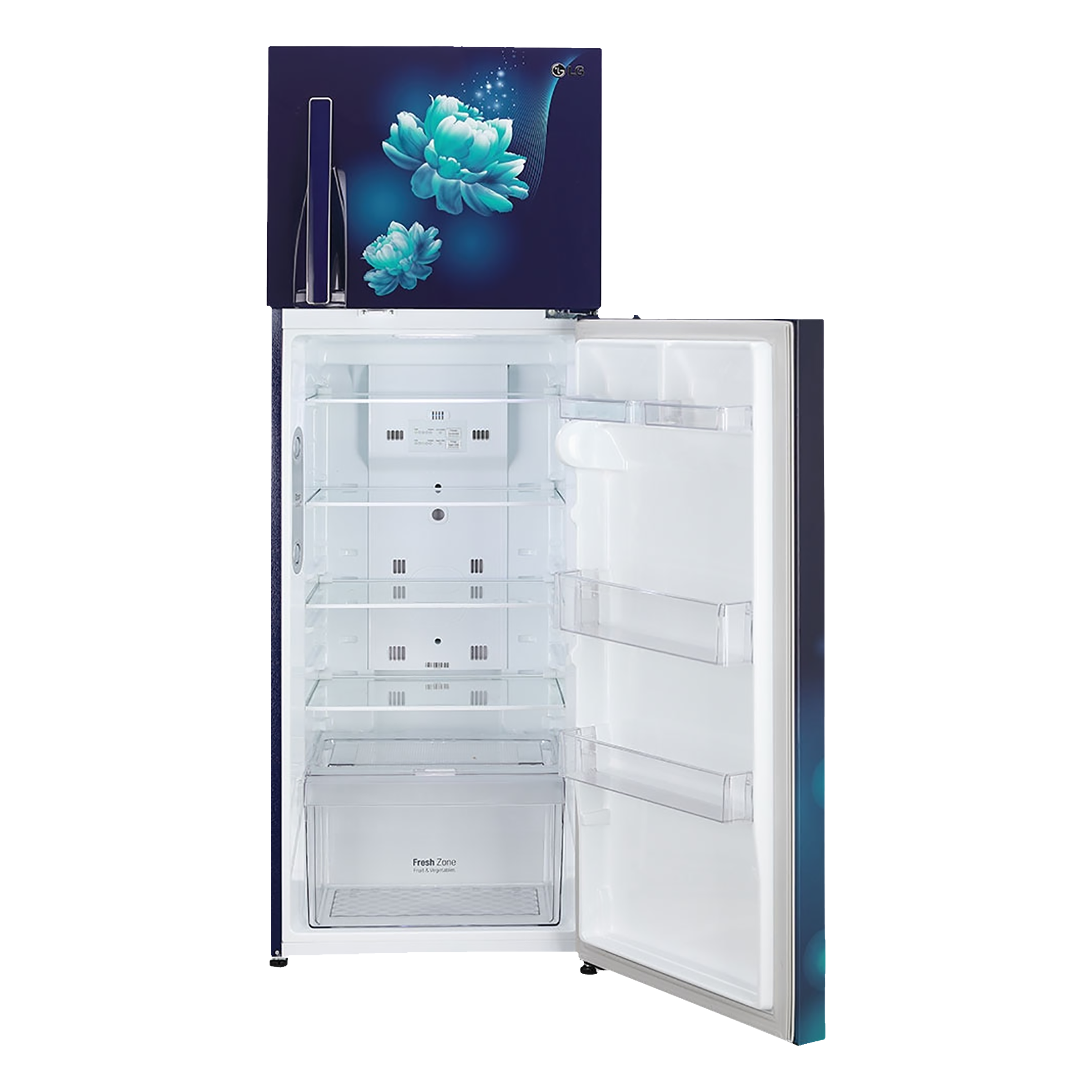 LG 308 Litres 2 Star Frost Free Double Door Convertible Refrigerator with Multi Air Flow System (GL-T322RBCY.ABCZEB, Blue Charm)_10