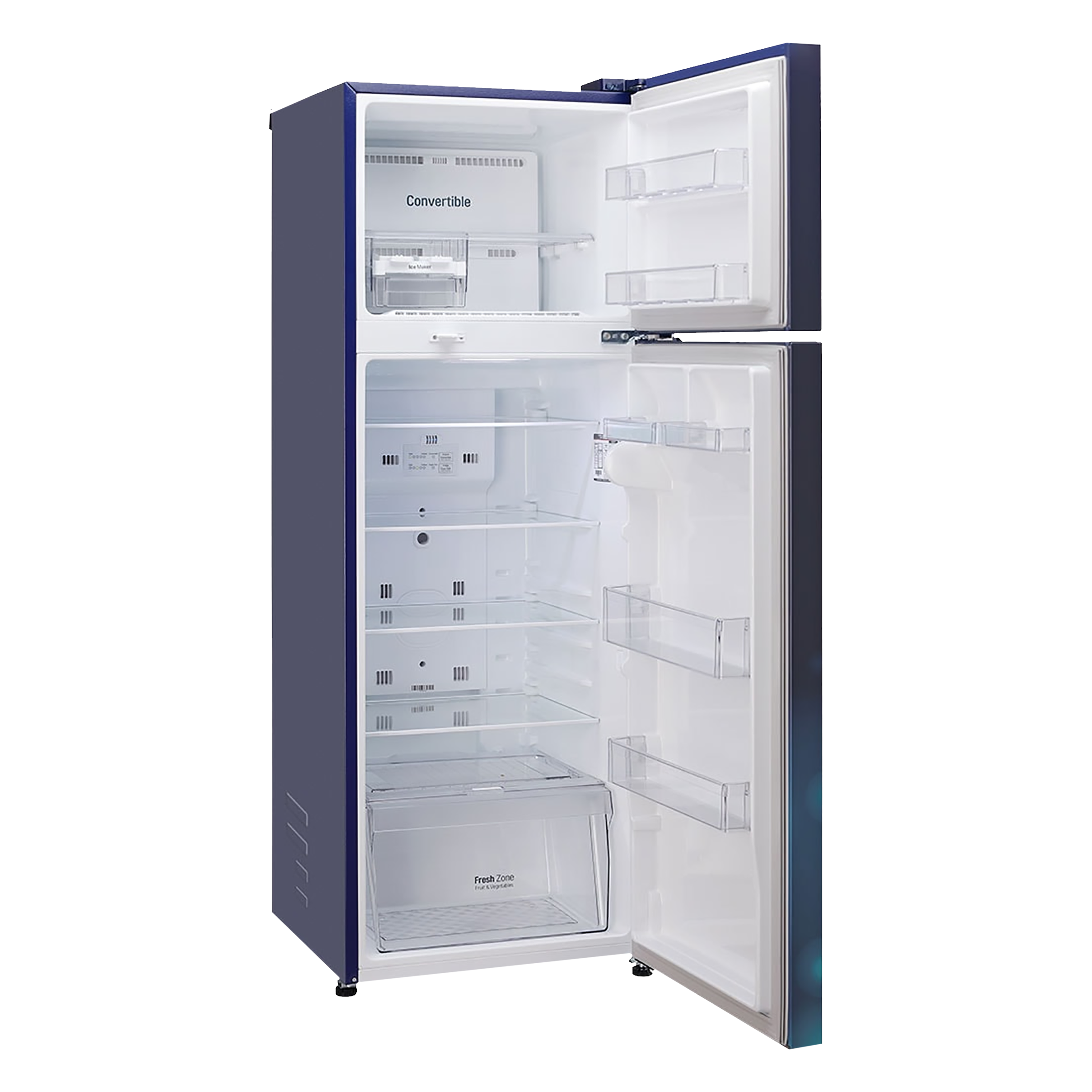 LG 308 Litres 2 Star Frost Free Double Door Convertible Refrigerator with Multi Air Flow System (GL-T322RBCY.ABCZEB, Blue Charm)_11